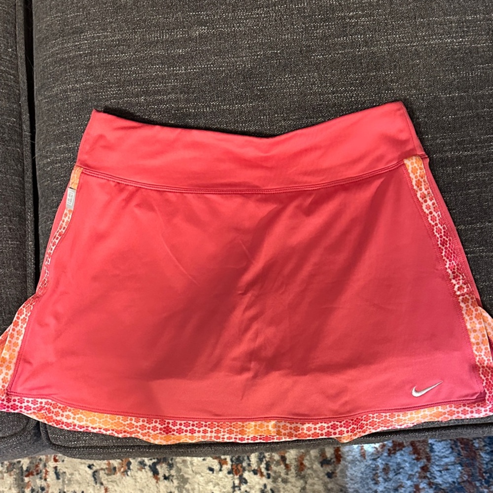 Nike Women's Pink and Orange Mini Skirt